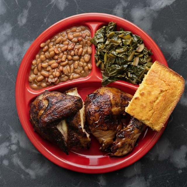(1/2) Chicken Plate Dinner.
