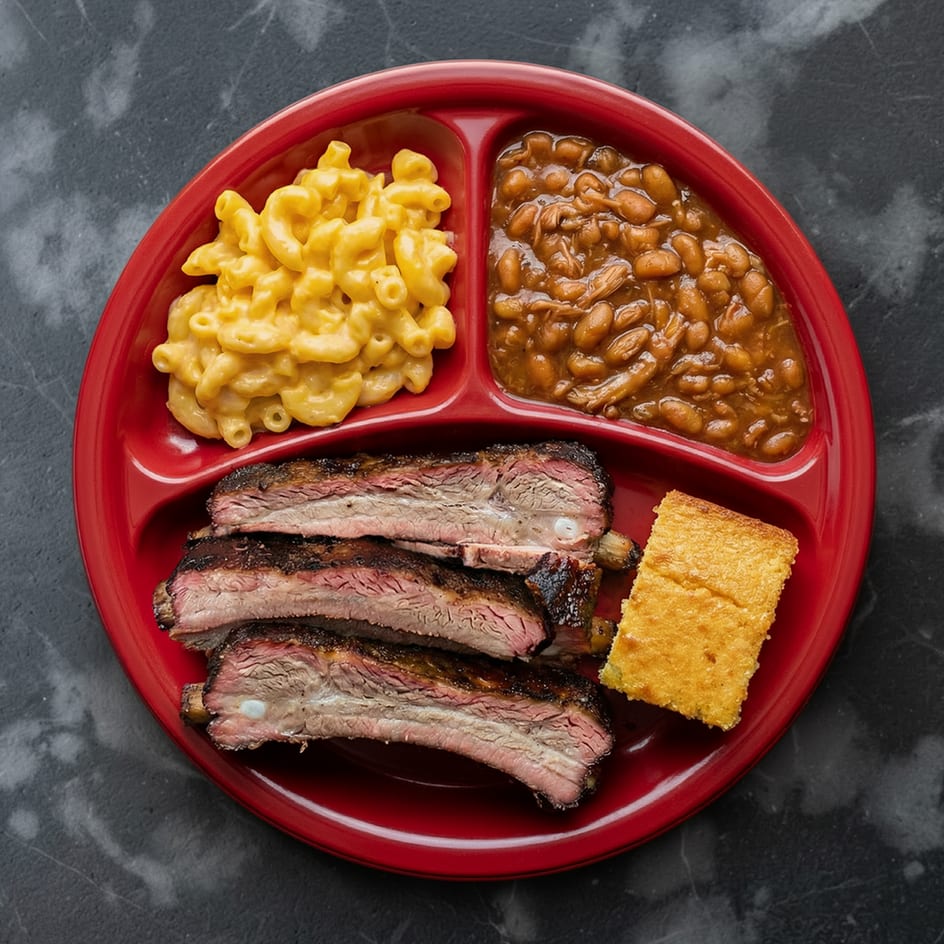 Rib Plate Dinner.